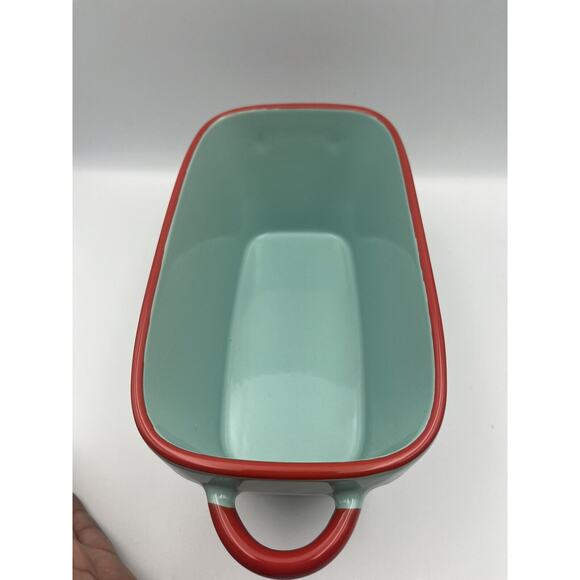 Sanrio Hello Kitty Christmas Tree Ceramic Loaf Pan Baking Dish Blue - Picture 3 of 6